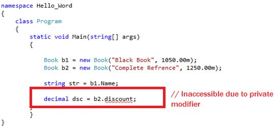 Inaccessible due to private modifier